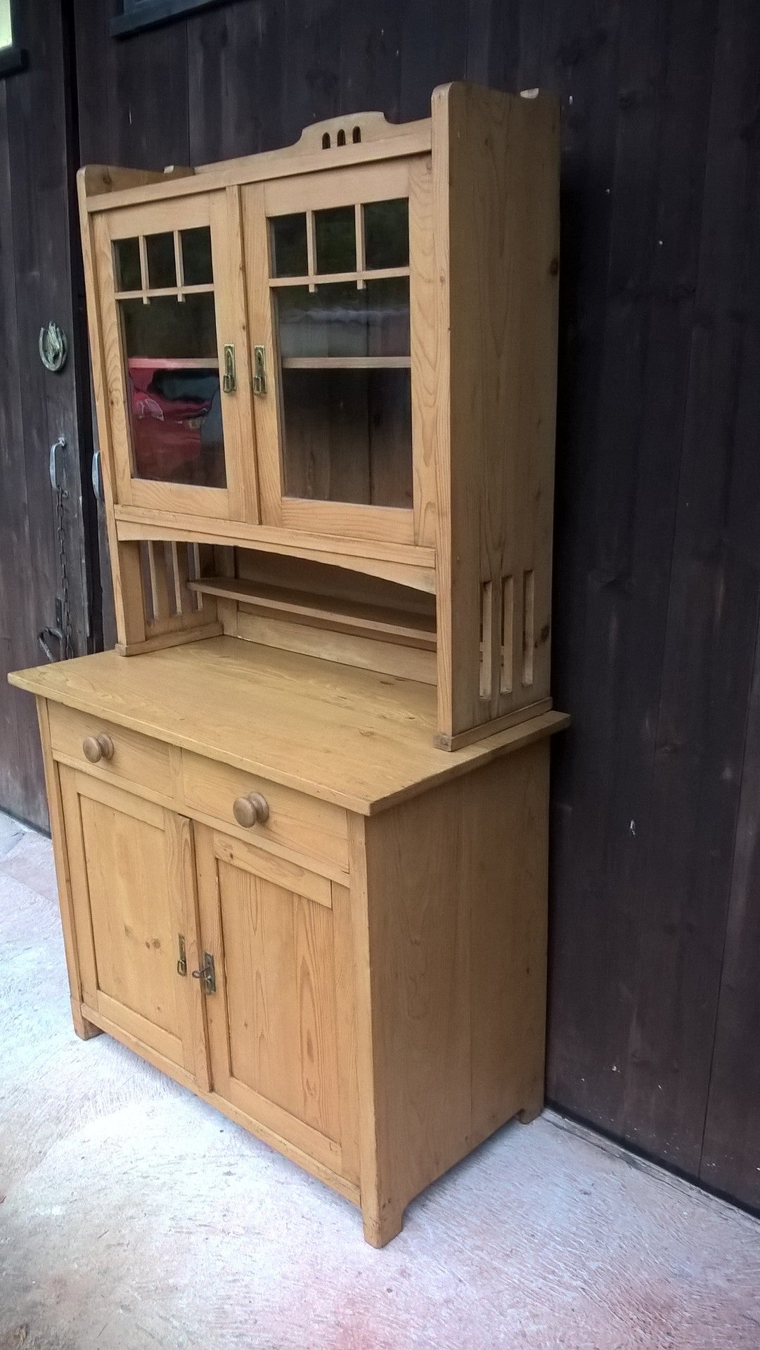 Vintage Stripped Pine Dresser / Vintage Pine Kitchen Cabinet