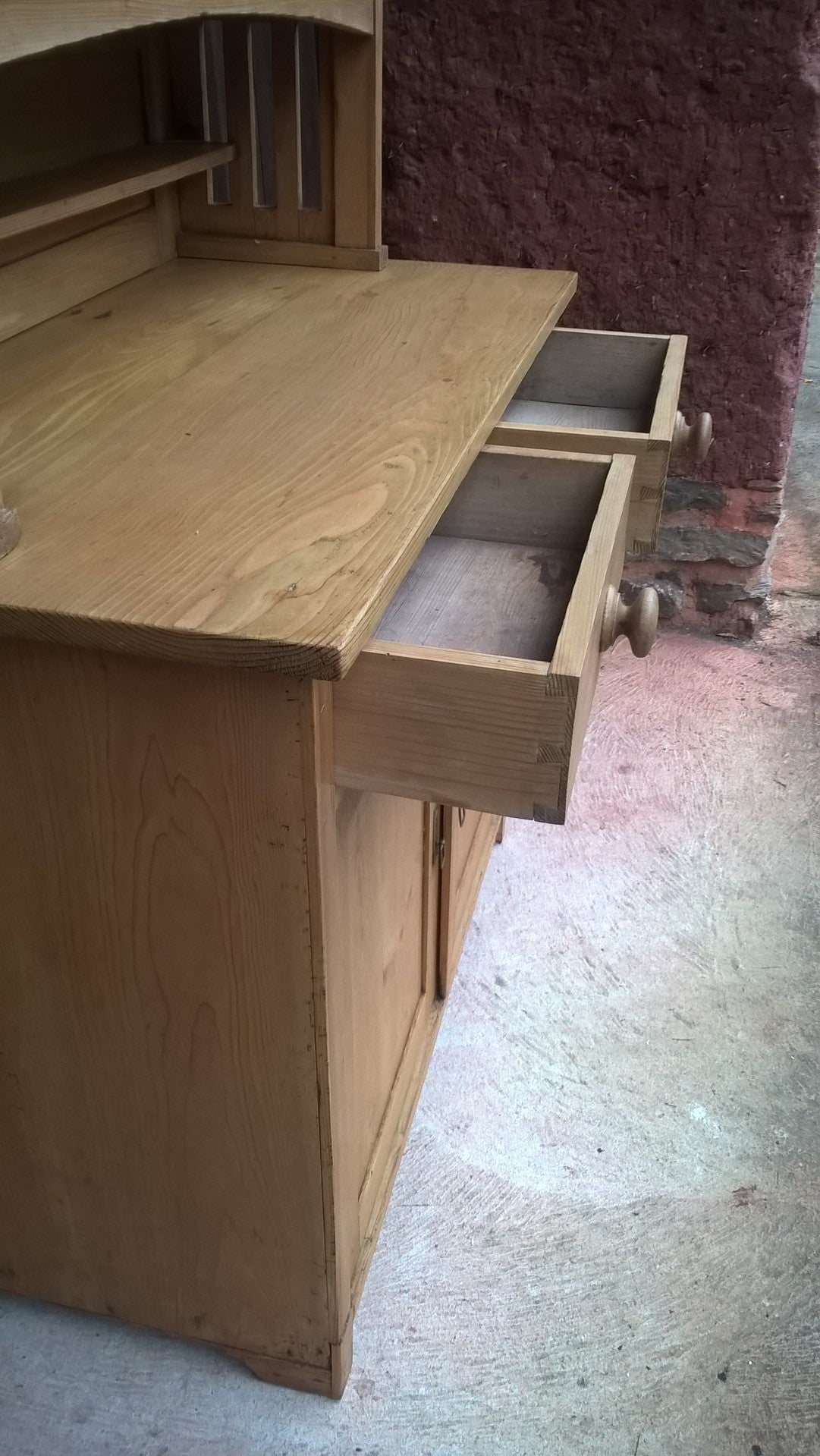 Vintage Stripped Pine Dresser / Vintage Pine Kitchen Cabinet