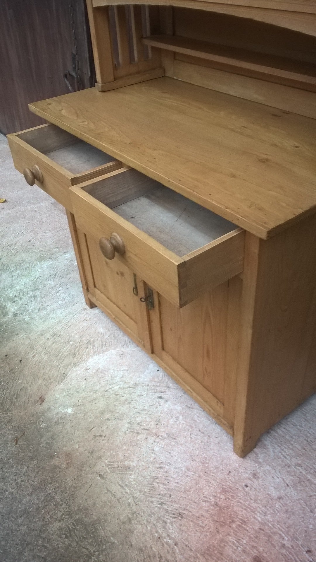 Vintage Stripped Pine Dresser / Vintage Pine Kitchen Cabinet