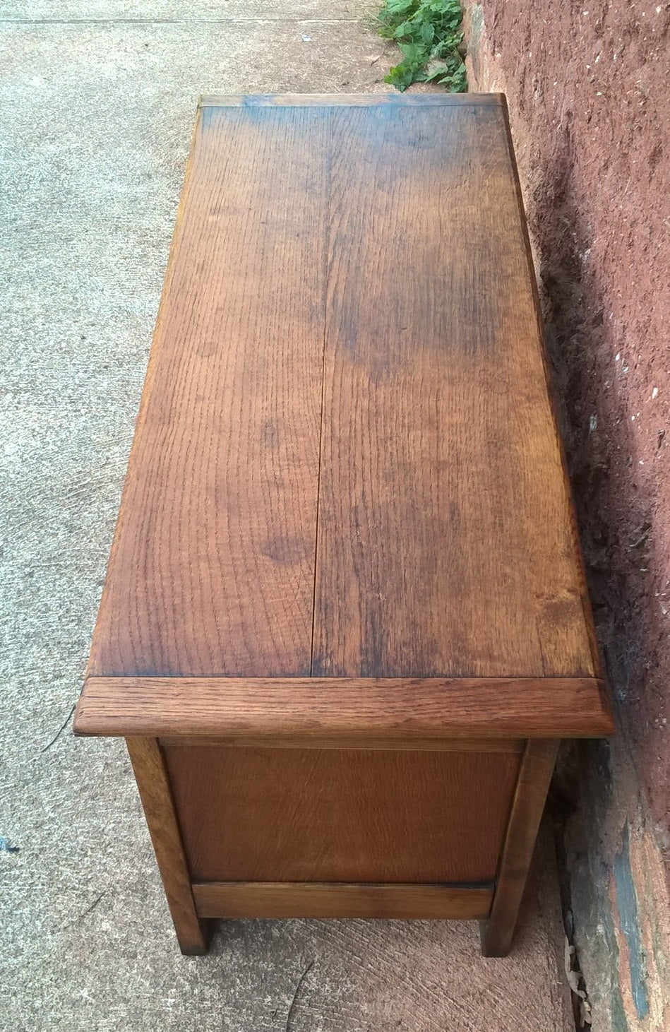 Carved Oak Vintage Coffer / Vintage Blanket Box / Oak Chest