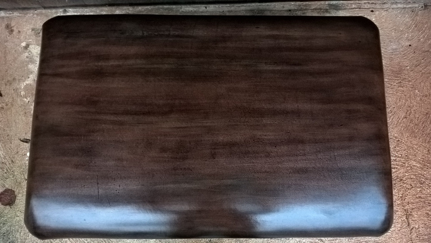 Gorgeous Vintage Leather Stool / Chesterfield Style Leather Footstool