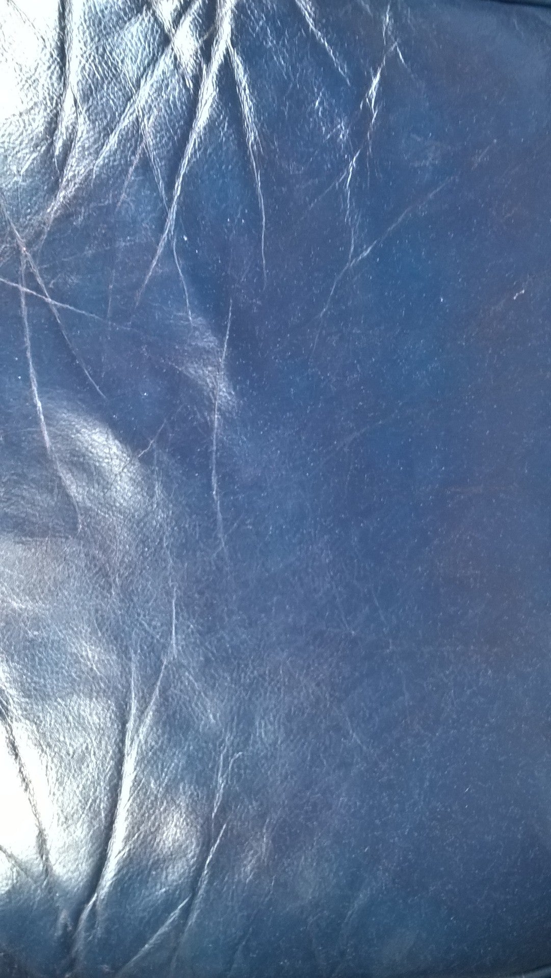 Stunning Vintage Dark Blue Chesterfield Style Leather Sofa