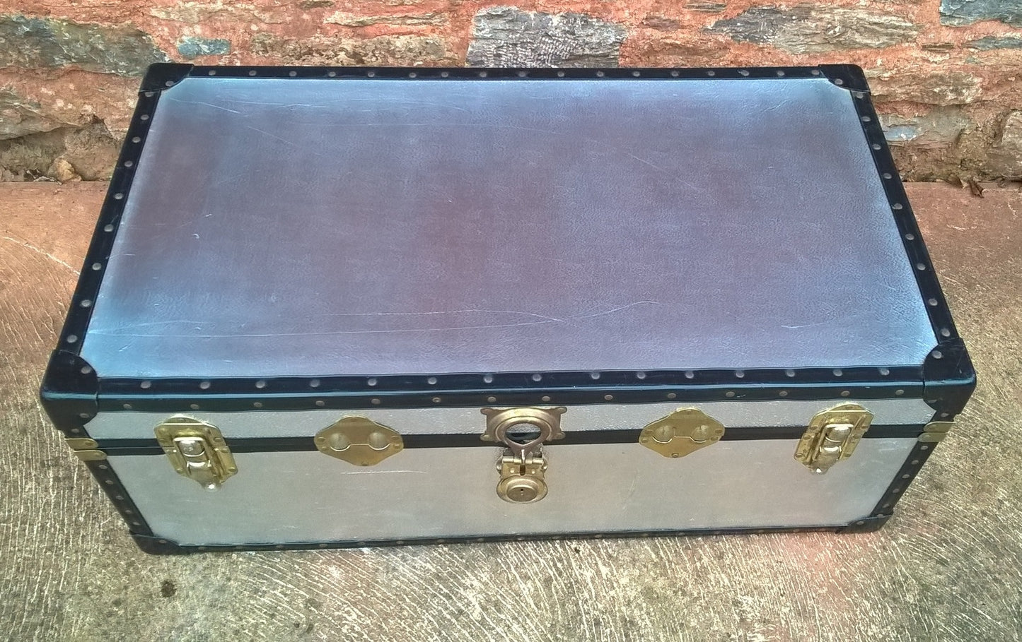 Metal Steamer Trunk / Aluminium Travel Trunk / Storage Chest