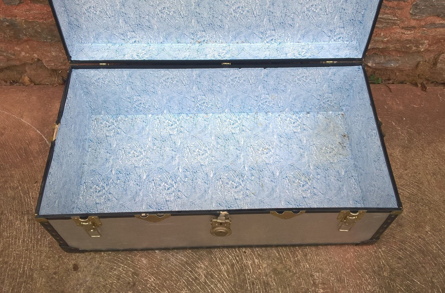 Metal Steamer Trunk / Aluminium Travel Trunk / Storage Chest