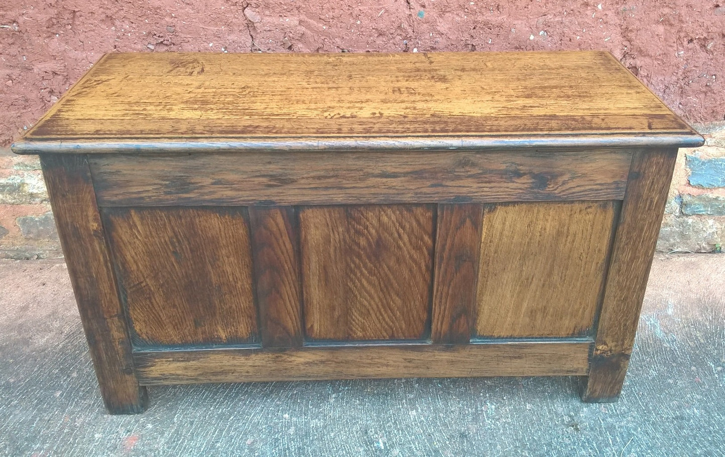 Gorgeous Small Carved Oak Coffer / Vintage Storage Chest