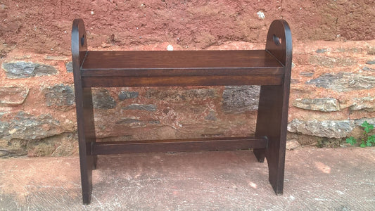 Arts And Crafts Oak Boot Stool / Vintage Oak Stool