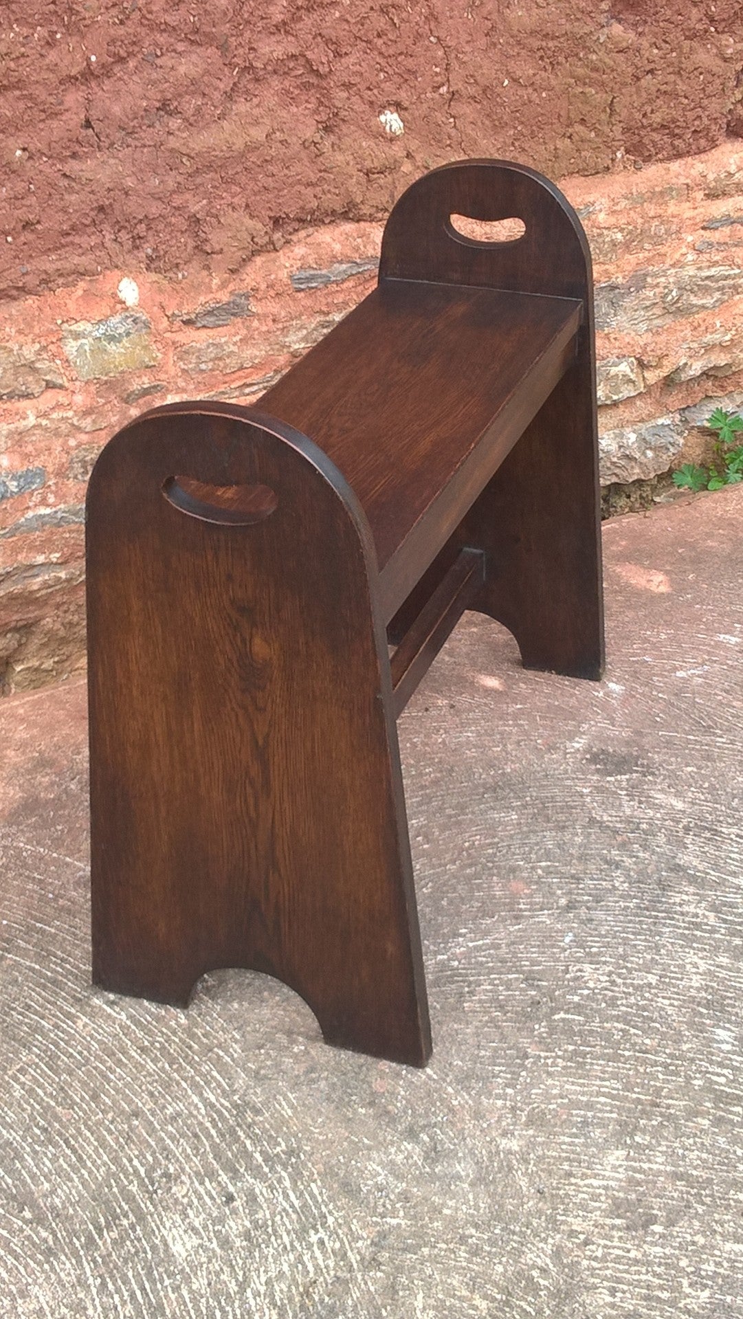 Arts And Crafts Oak Boot Stool / Vintage Oak Stool