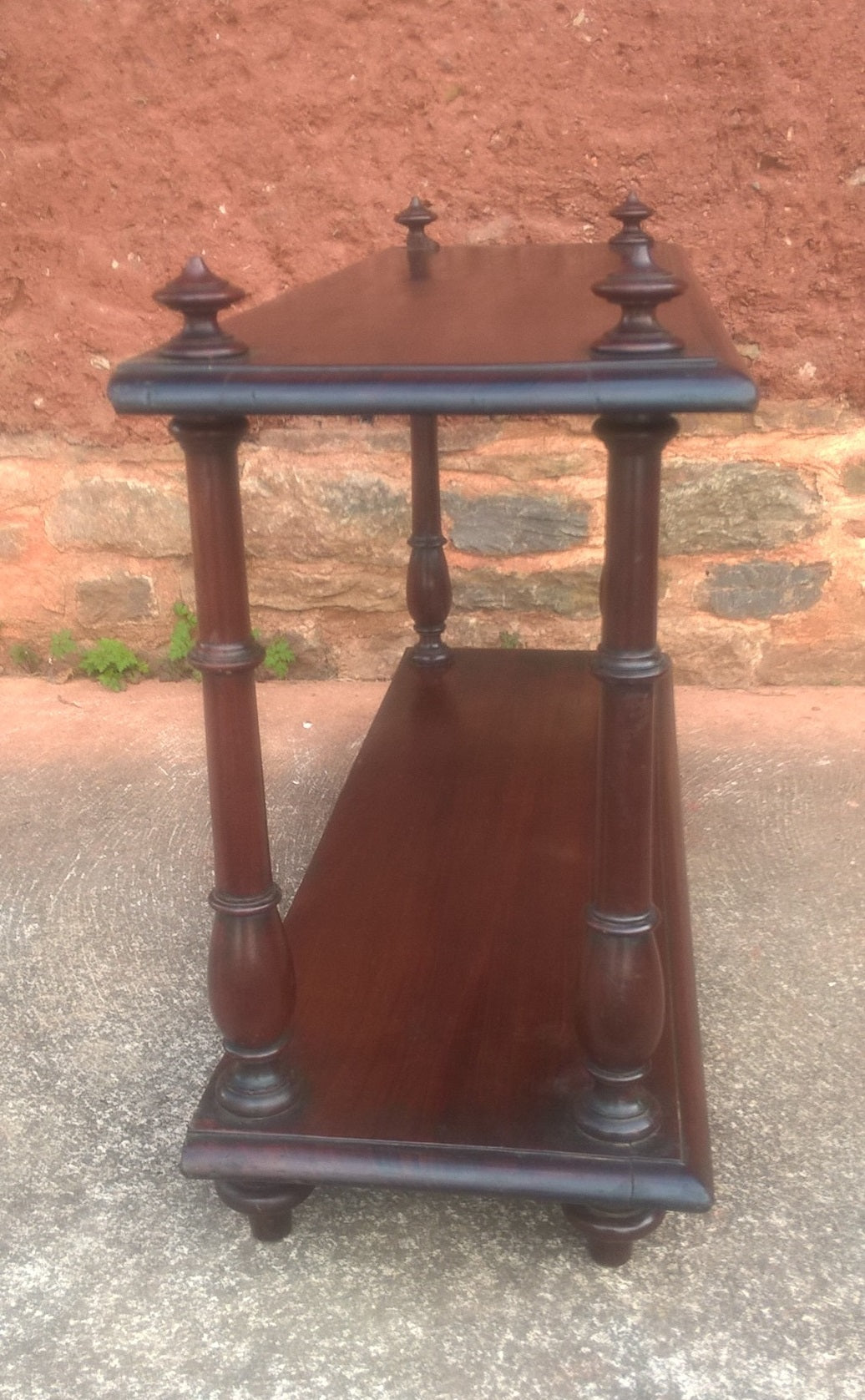 Antique Mahogany Display Shelf