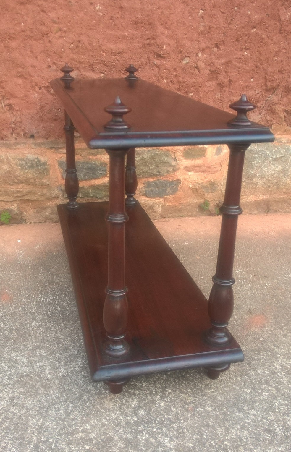 Antique Mahogany Display Shelf