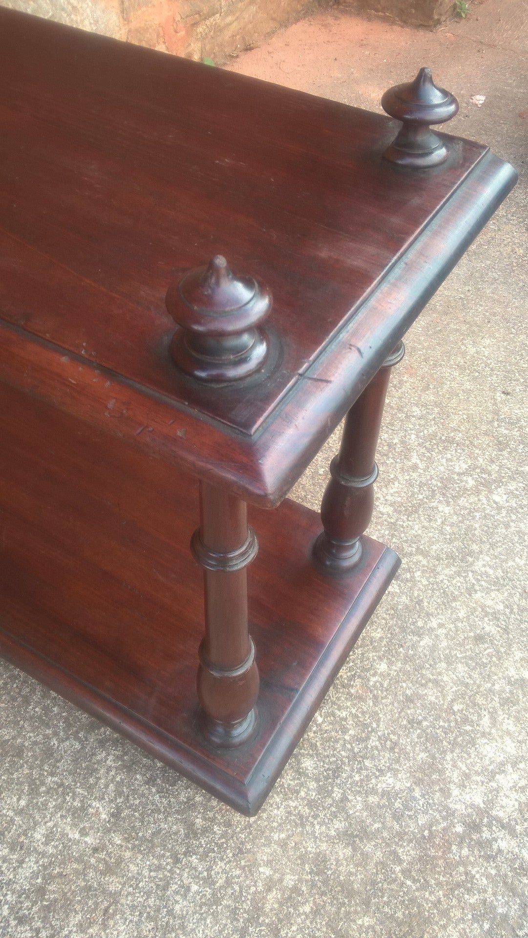 Antique Mahogany Display Shelf