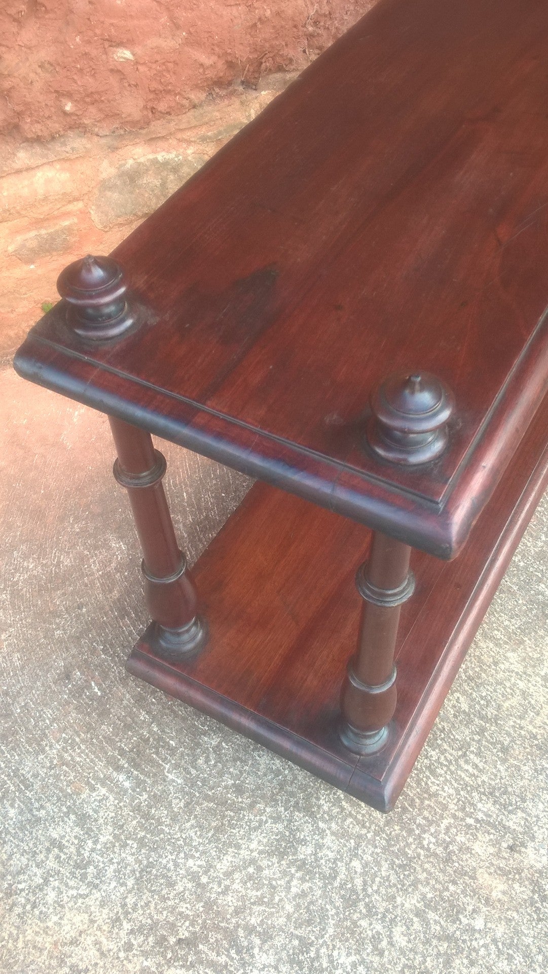 Antique Mahogany Display Shelf