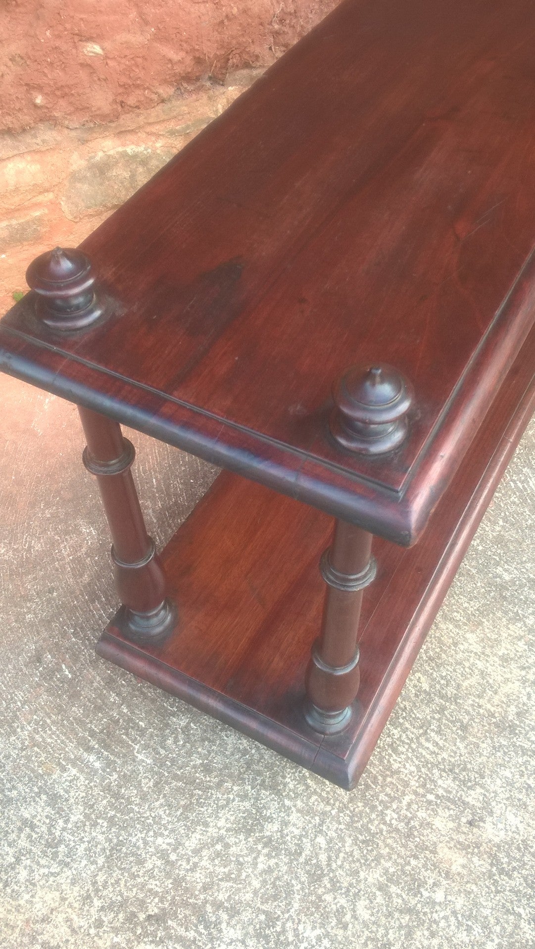 Antique Mahogany Display Shelf
