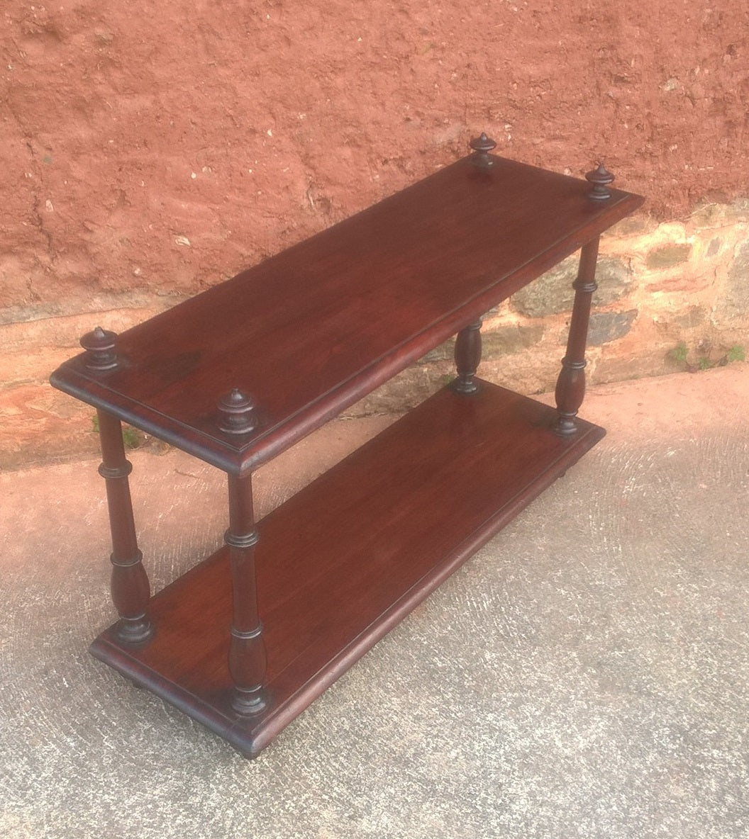 Antique Mahogany Display Shelf
