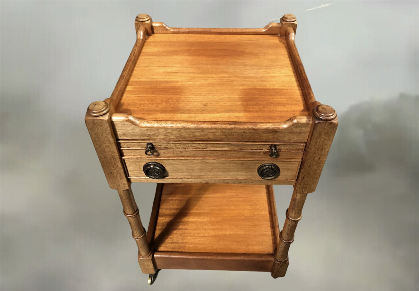 Gorgeous Pair Of Vintage Faded Mahogany Bedside Tables ( SOLD )