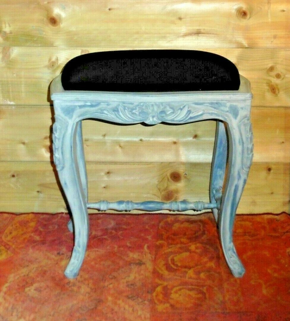 411.....Vintage Carved Mahogany Stool / Refinished Vintage Stool ( SOLD )