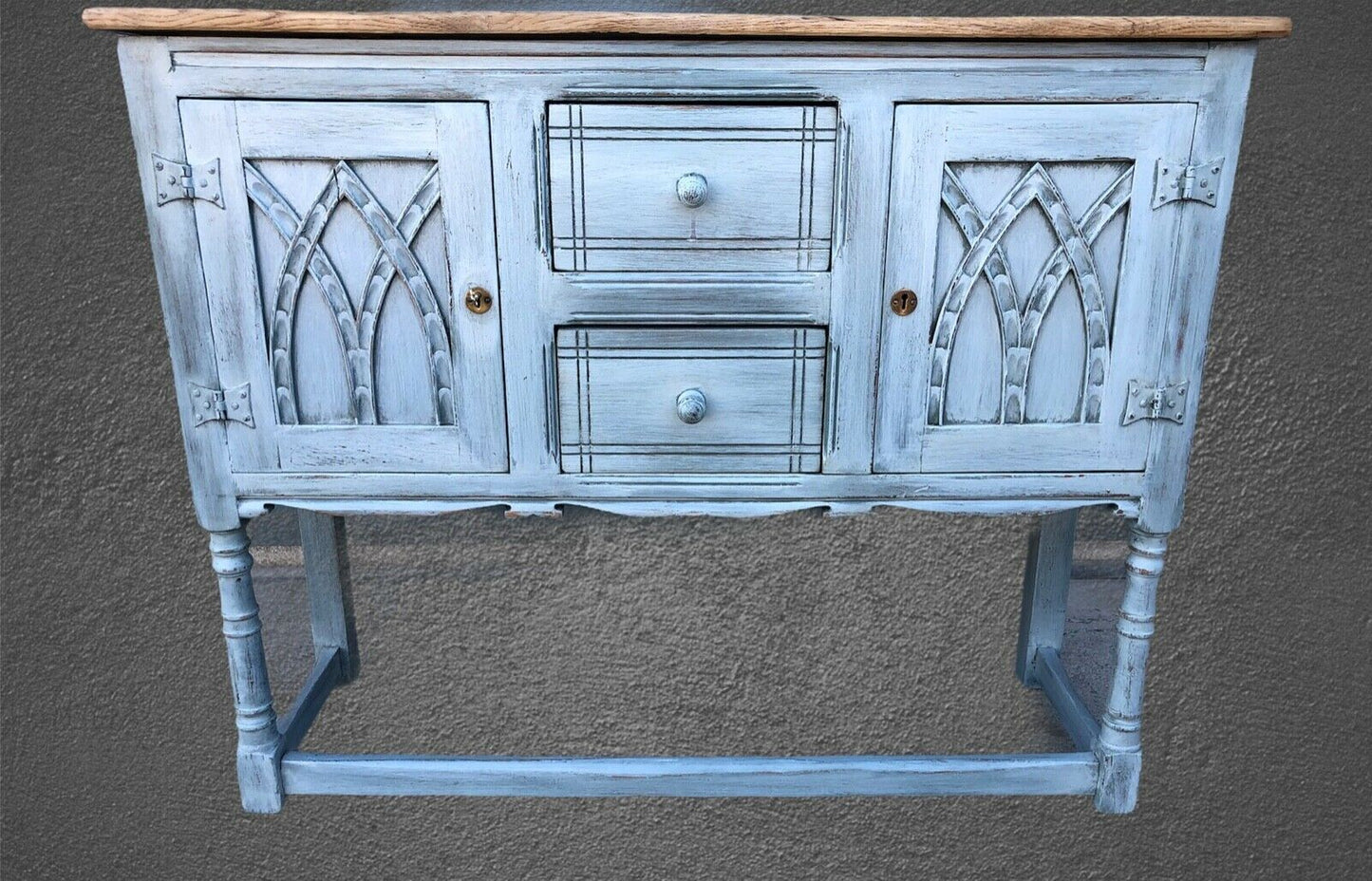 Gorgeous Vintage Carved Oak Sideboard / Gothic Style Sideboard ( SOLD )