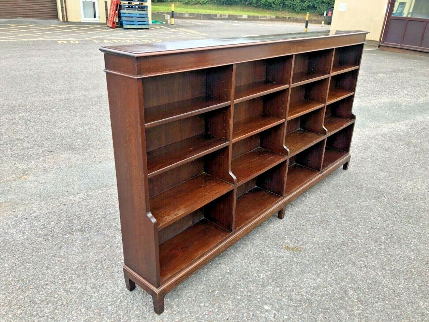 Stunning Vintage Solid Mahogany Long Bookcase ( SOLD )