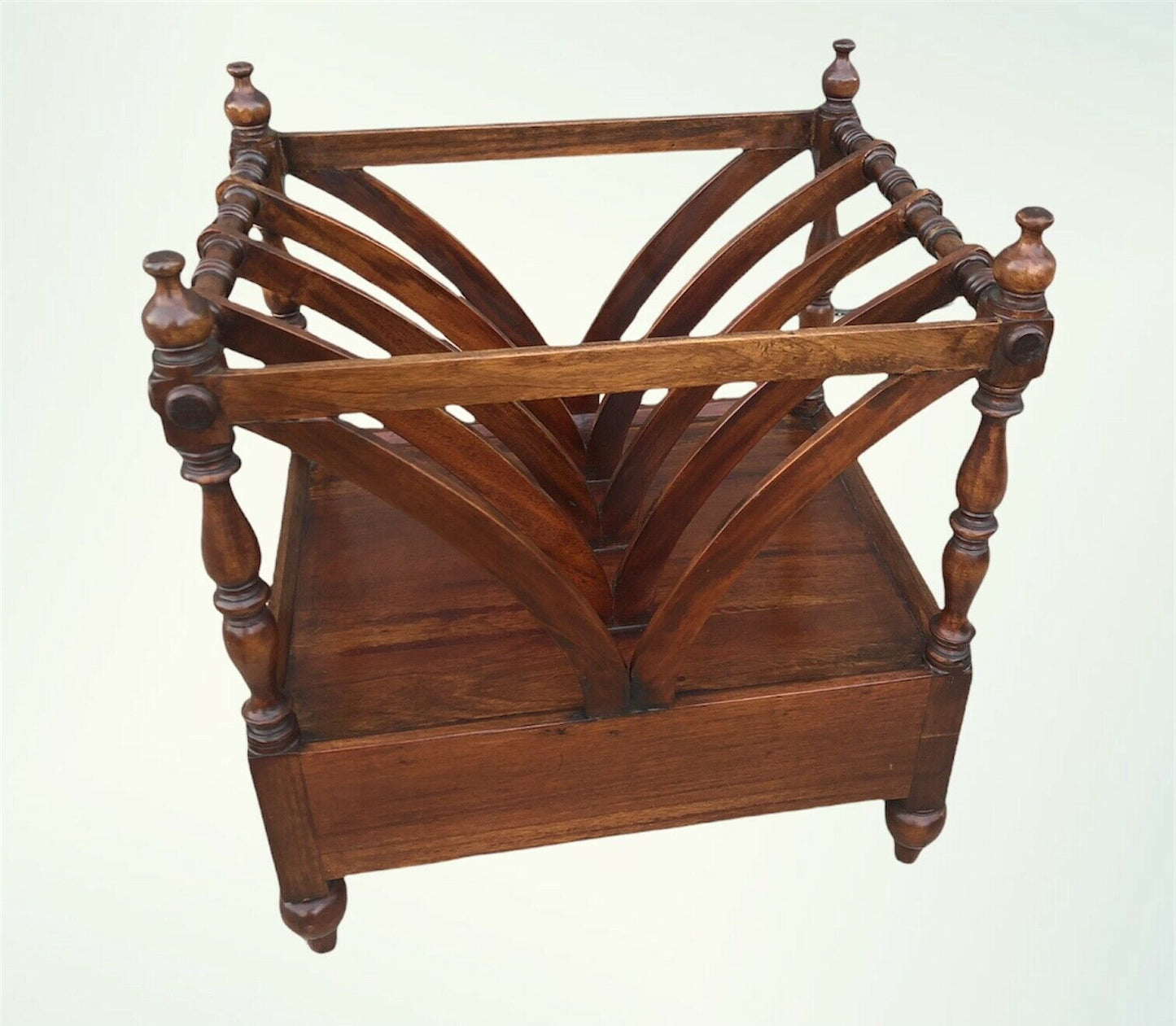 Vintage Reproduction Mahogany Magazine Rack / Canterbury ( SOLD )
