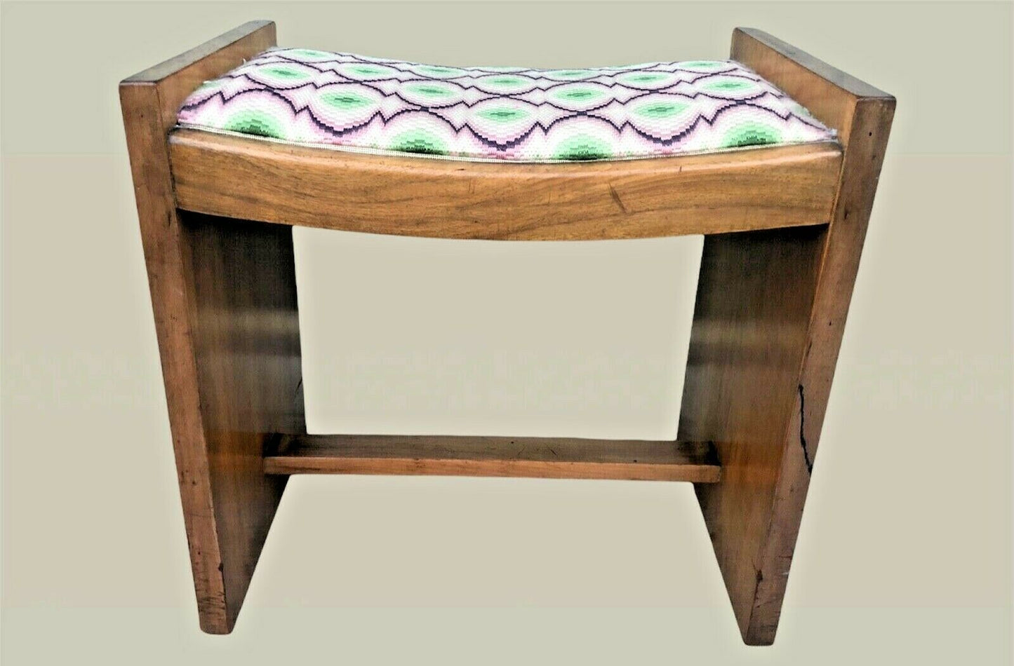 019.....Fabulous Original Art Deco Walnut Stool ( sold )