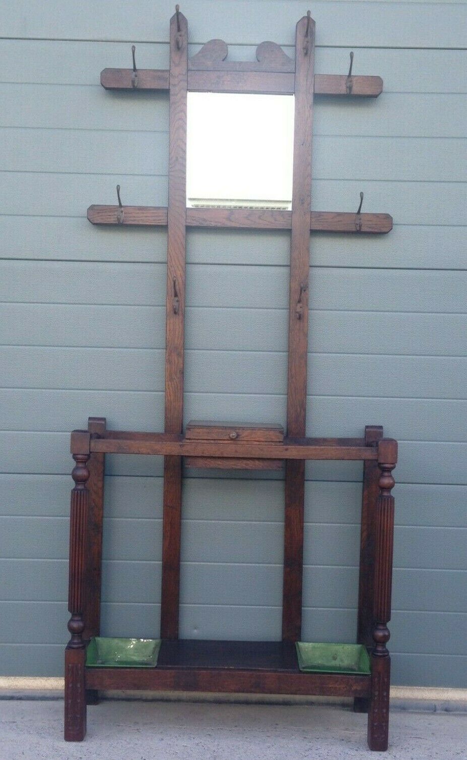 Unique Arts And Crafts Style Hall Stand / Vintage Coat Rack ( SOLD )