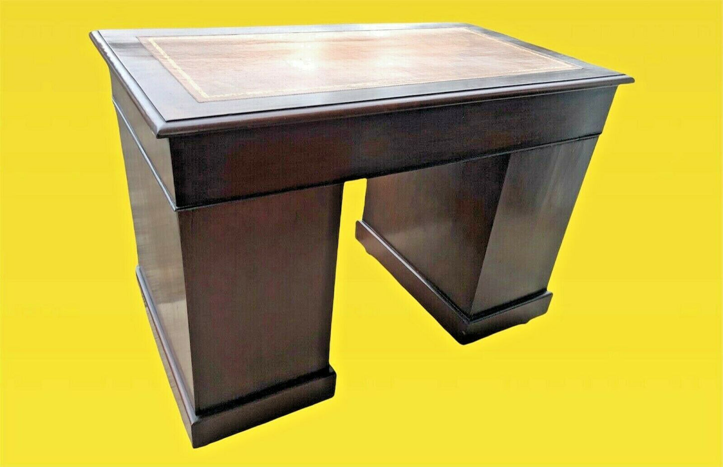 Handsome Edwardian Mahogany Pedestal Desk ( SOLD )
