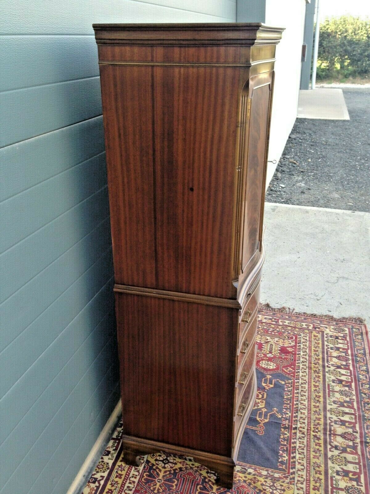 Handsome Vintage Flame Mahogany Drinks Cabinet / Vintage Cocktail Cabinet ( SOLD )