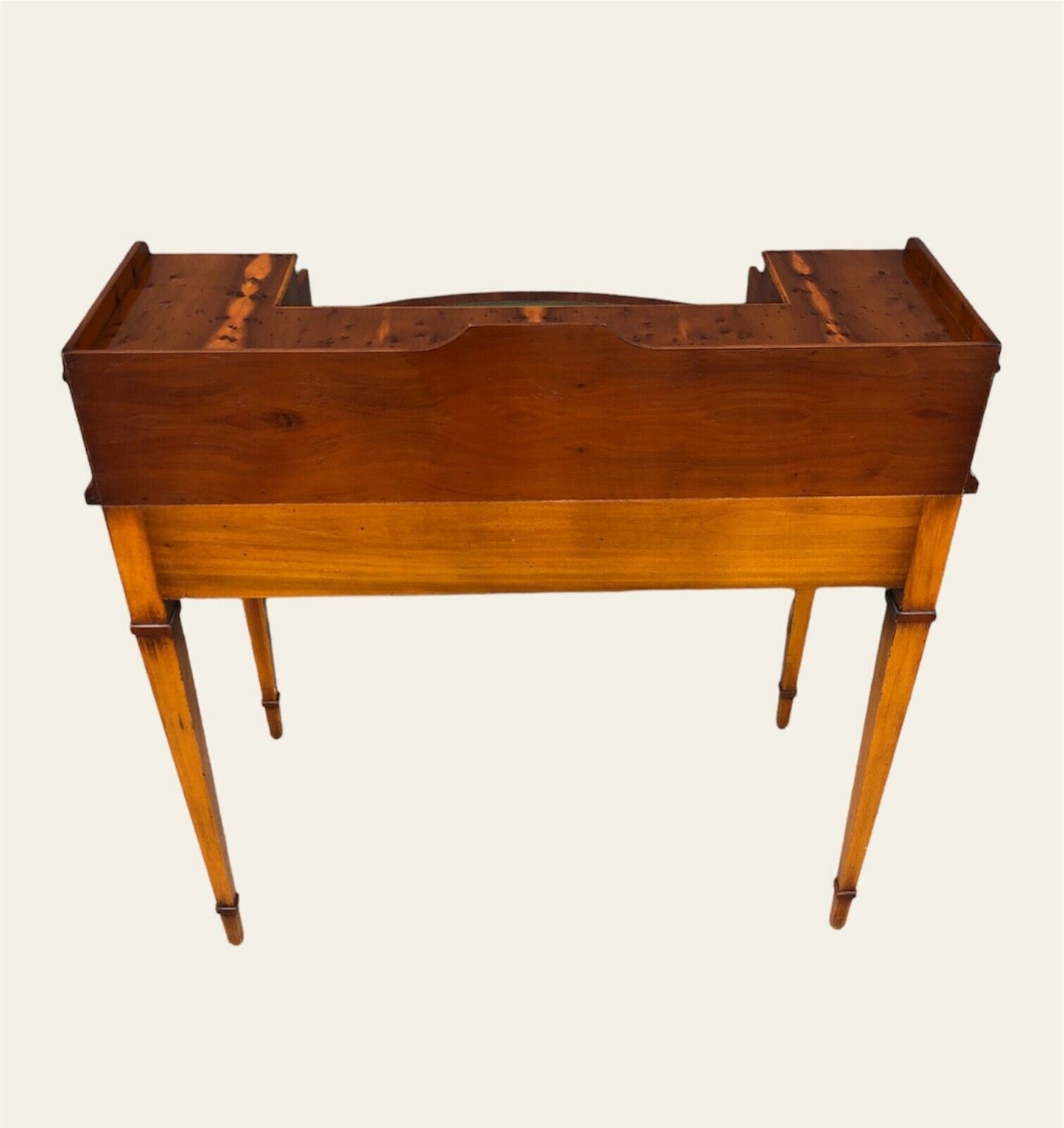 000954....Handsome Vintage Yew Wood Writing Desk ( sold )