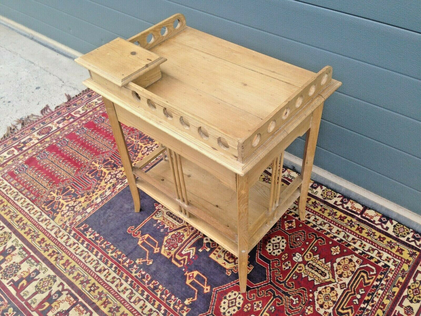 Rare Antique Pine Childs Desk / Lovely Old Bedside Table ( SOLD )