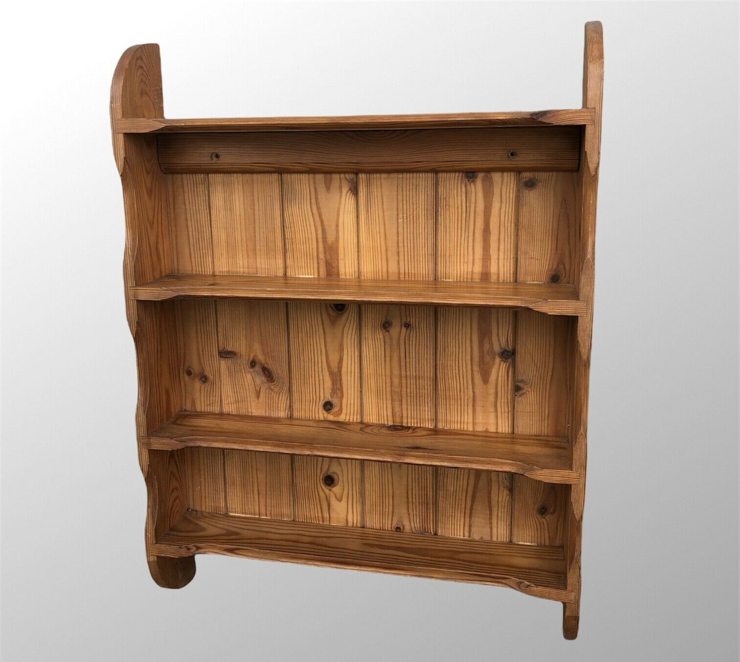 057.....A Set Of Vintage Pine Wall Shelves / Bookcase ( sold )