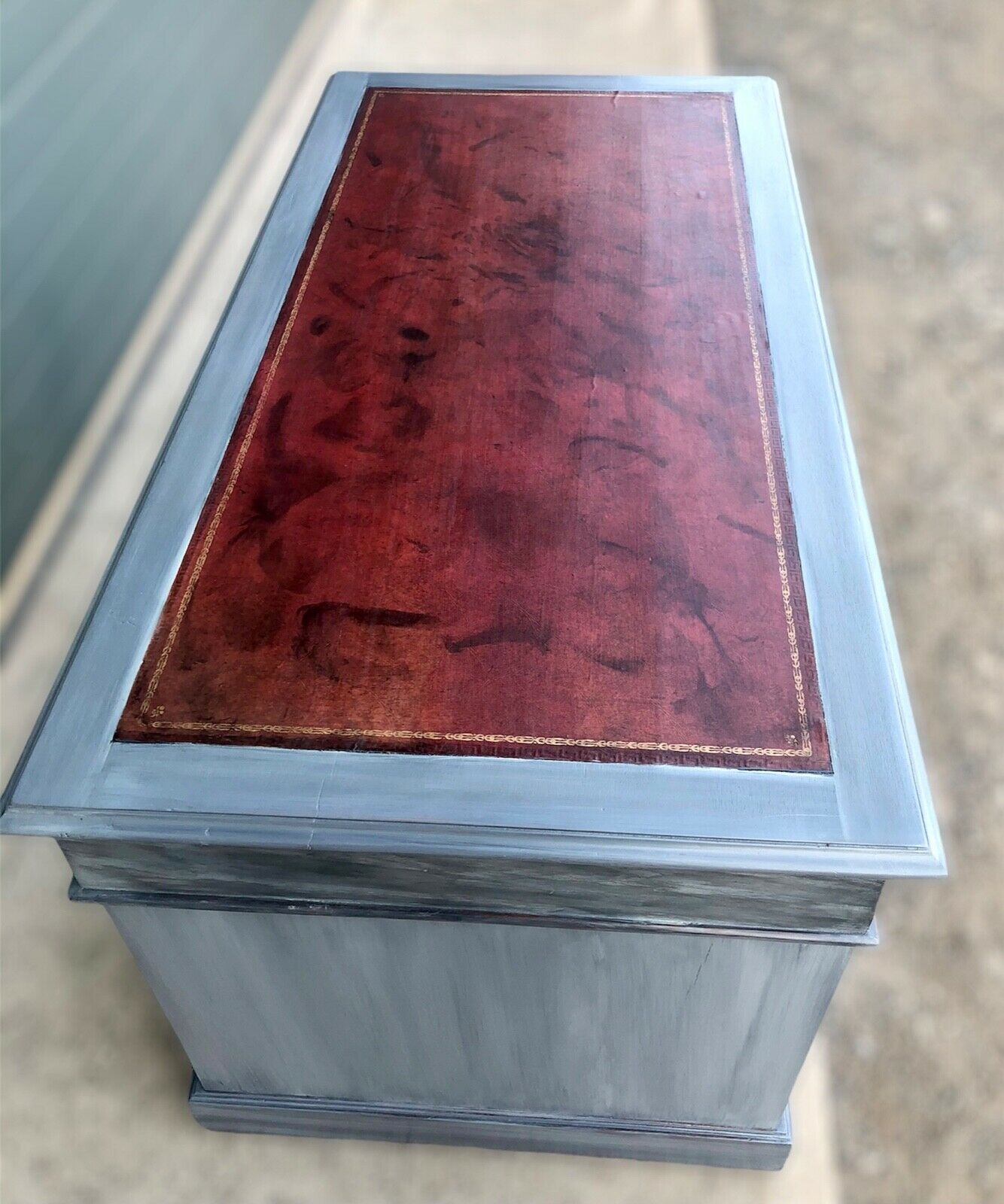 Handsome Vintage Mahogany Pedestal Desk ( SOLD )