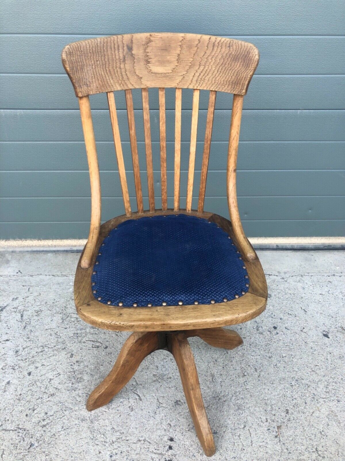 Vintage Revolving Oak Desk Chair ( SOLD )