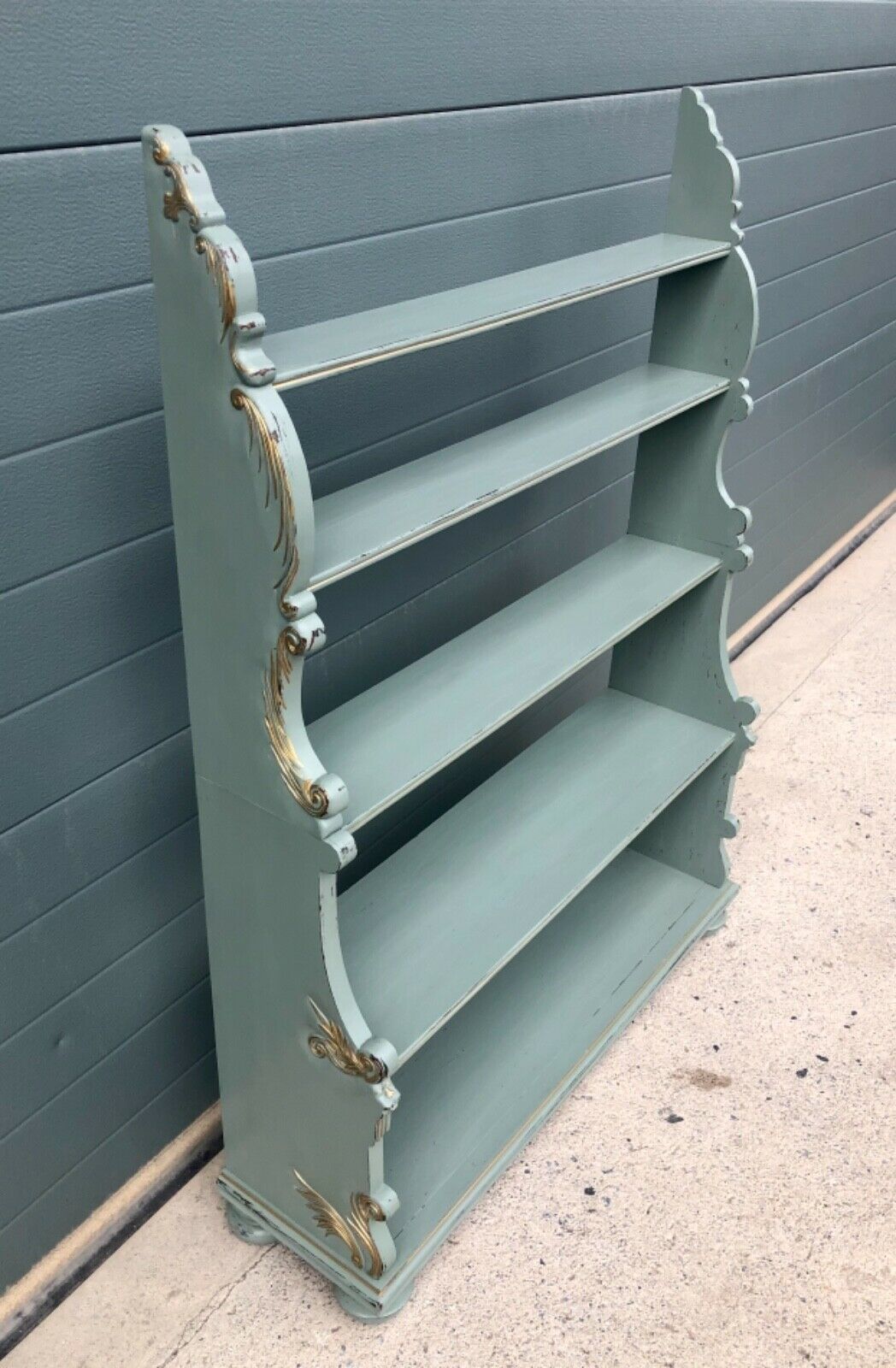 Handsome Vintage Regency Style Carved Bookcase ( SOLD )