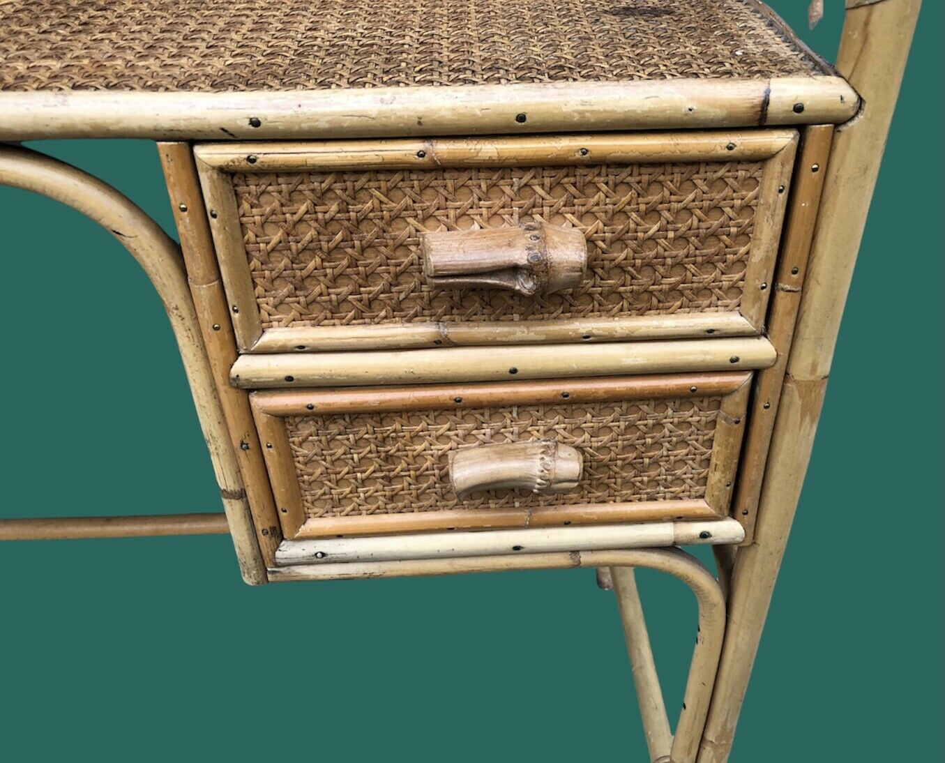 Vintage Bamboo Dressing Table ( SOLD )