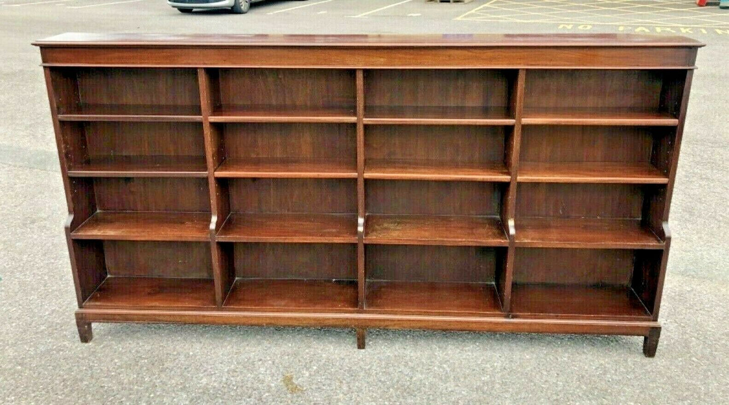 Stunning Vintage Solid Mahogany Long Bookcase ( SOLD )