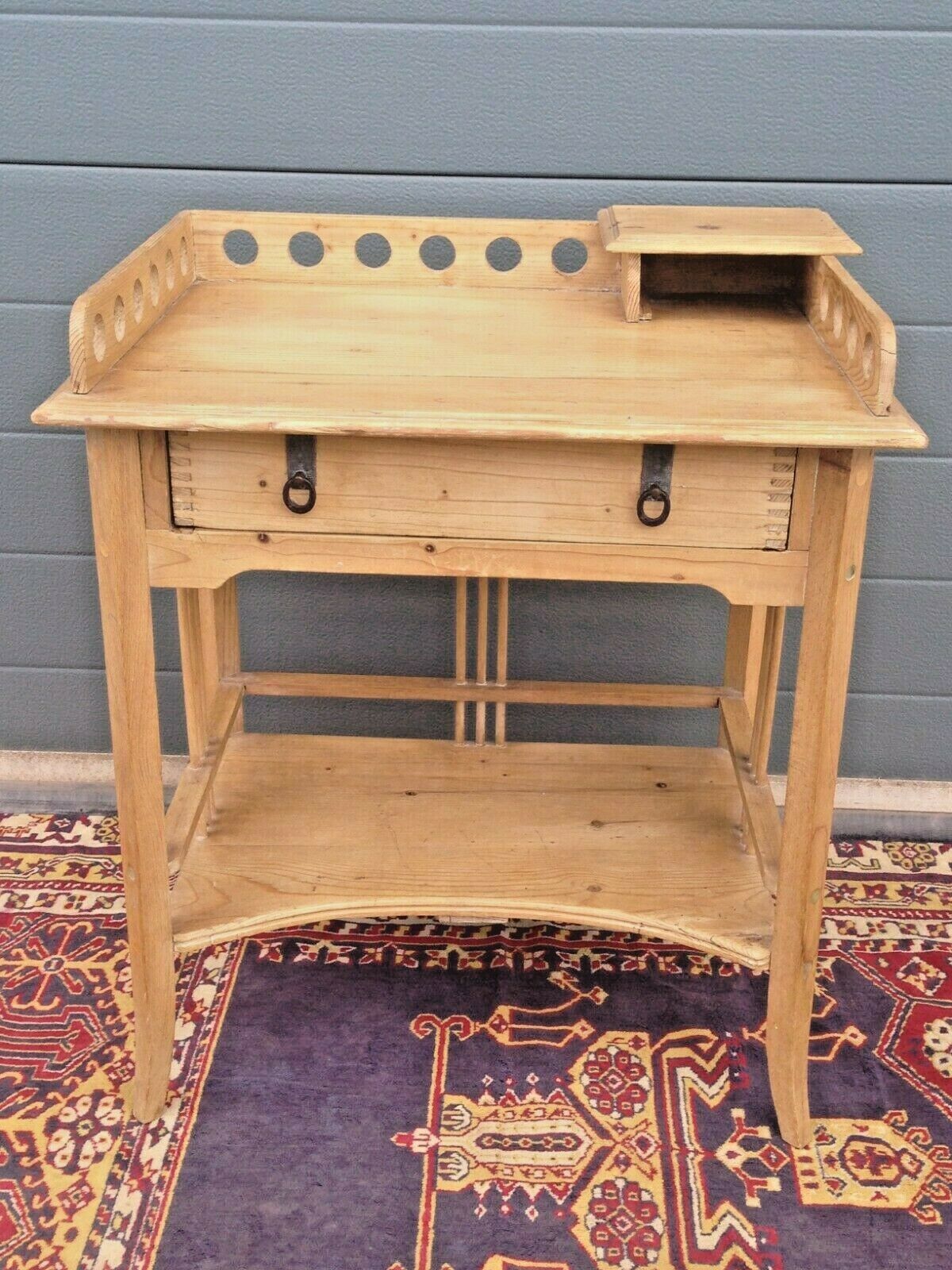 Rare Antique Pine Childs Desk / Lovely Old Bedside Table ( SOLD )