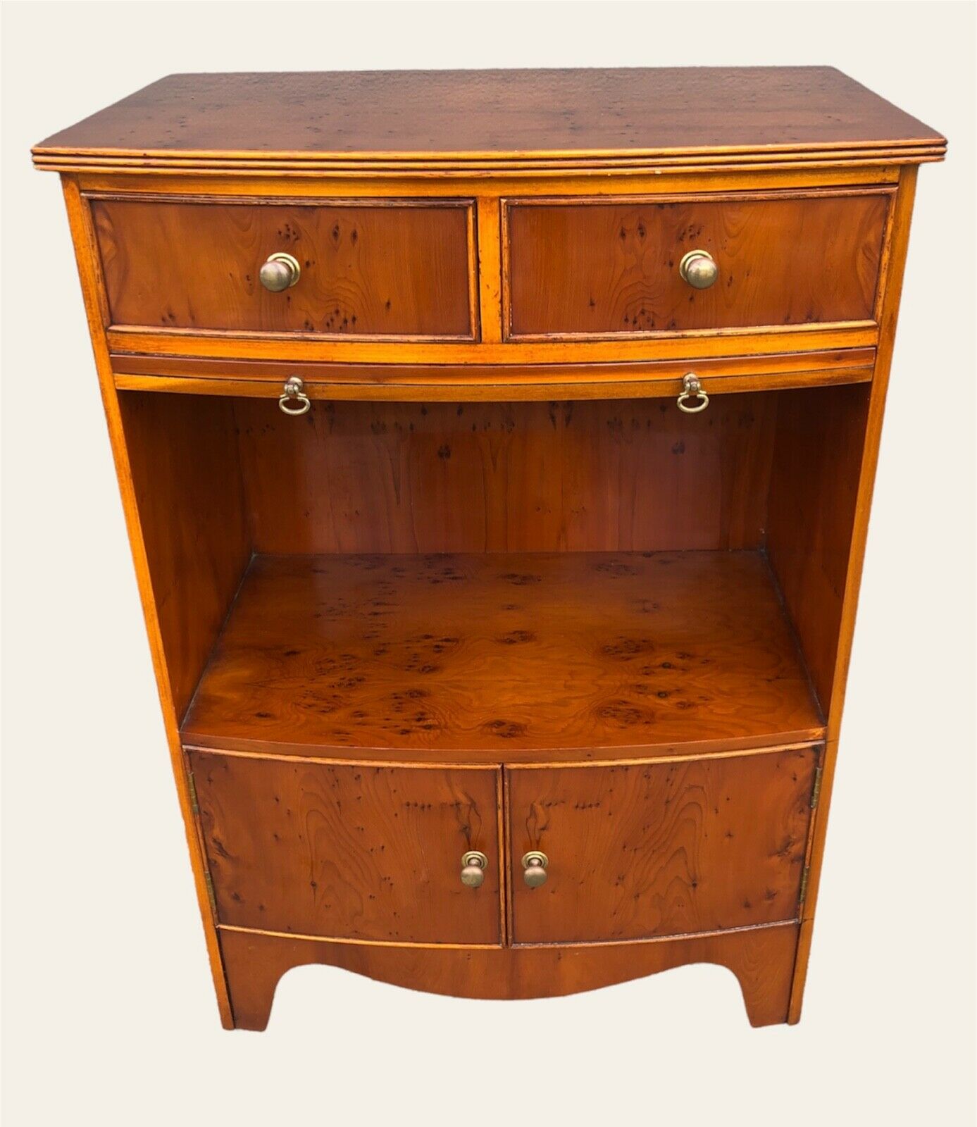 000956....Vintage Yew Wood Reprodux Side Cabinet (sold )