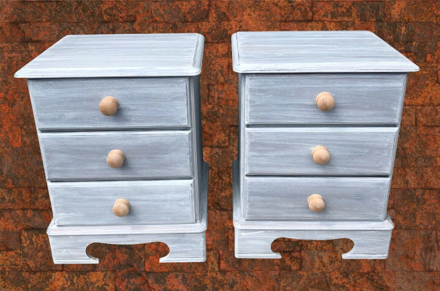 109.....A Pair Of Refinished Pine Bedside Chests ( sold )