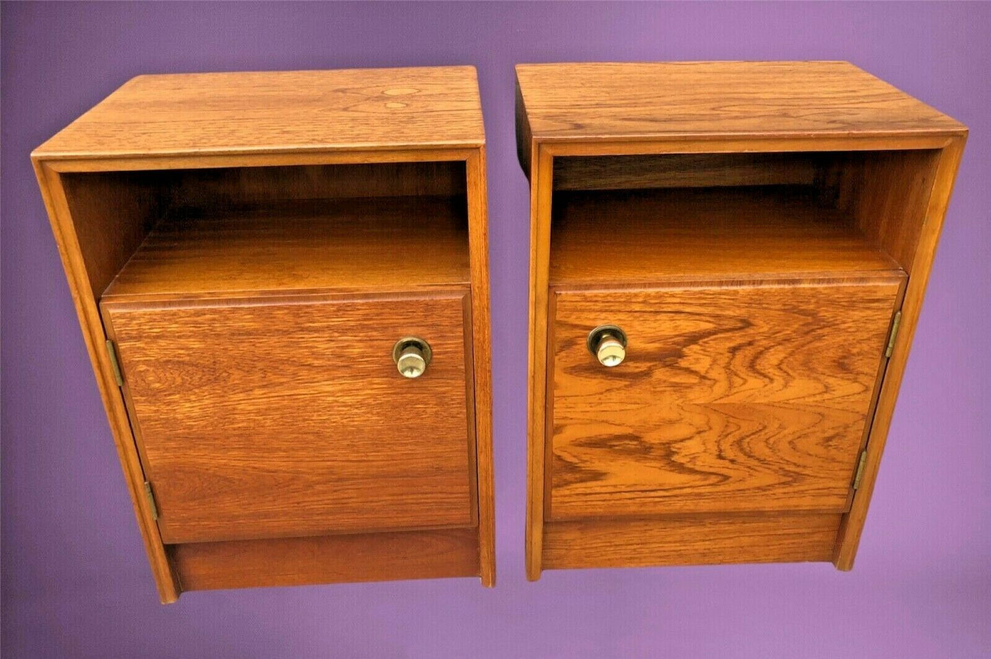 A Pair Of Retro Teak Bedside Cabinets By Meredew ( SOLD )