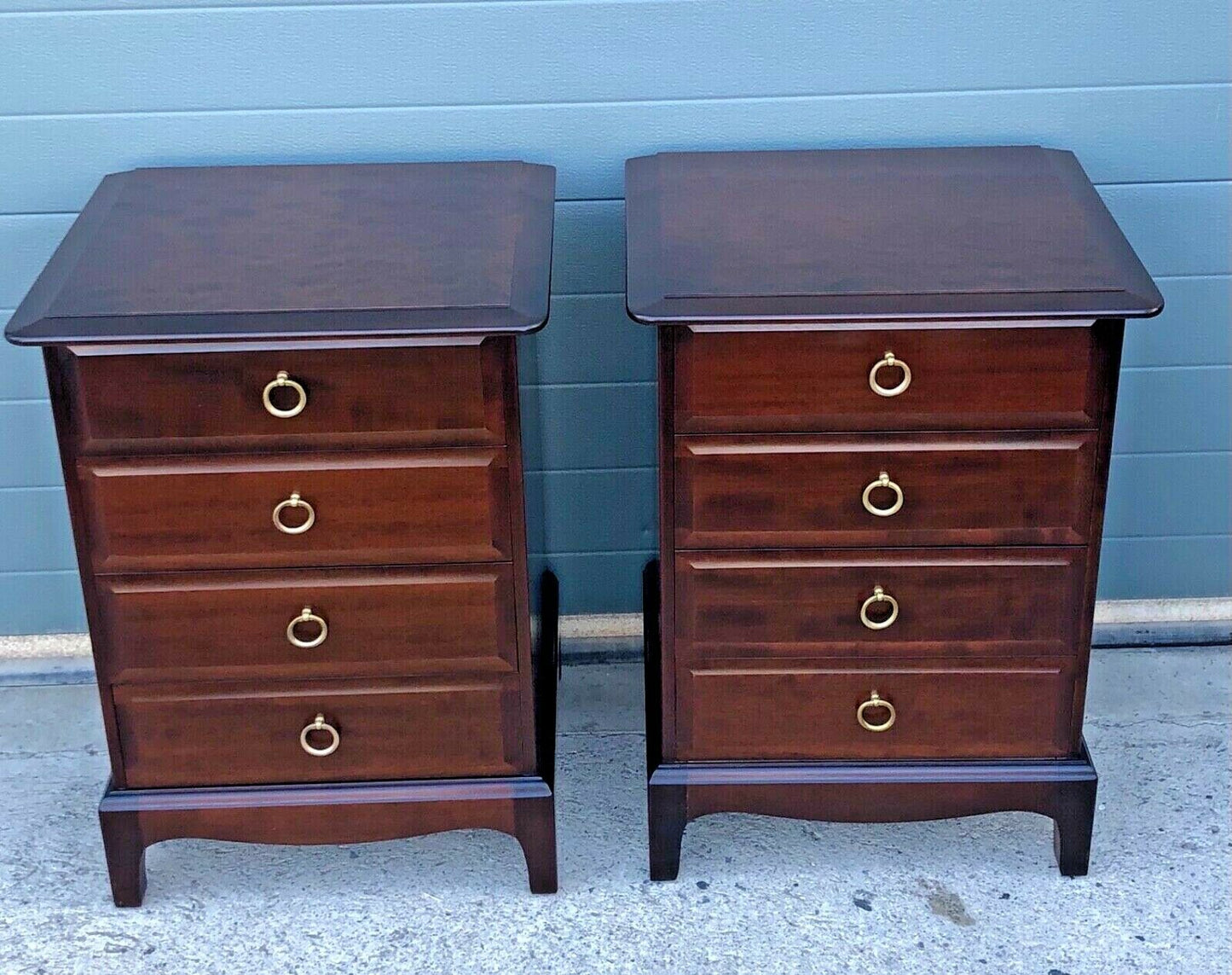 Handsome Pair Of Vintage Stag Bedside Chests / Stag Bedside Tables ( SOLD )