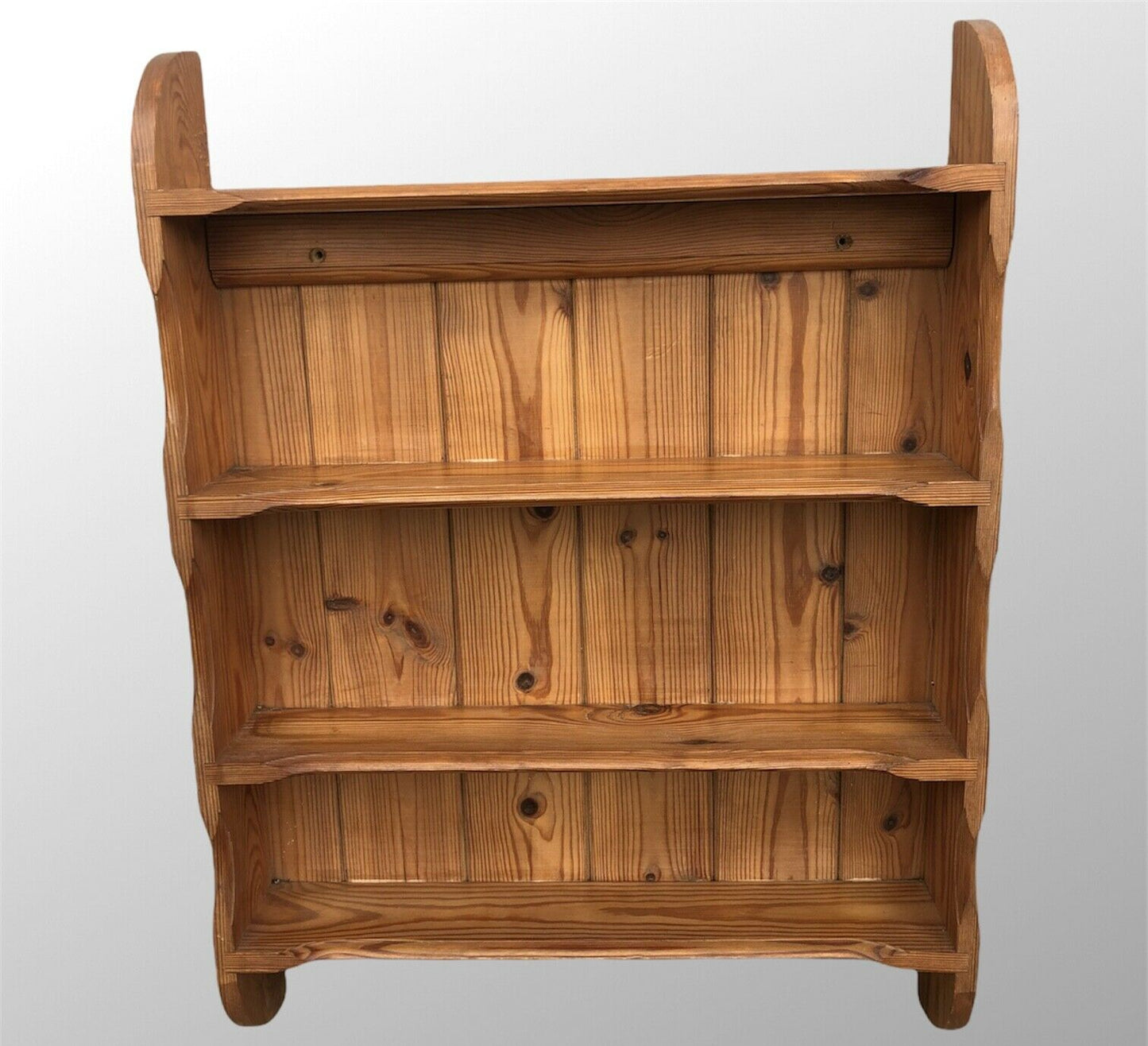 057.....A Set Of Vintage Pine Wall Shelves / Bookcase ( sold )