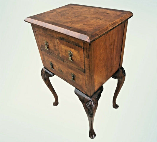 Vintage Figured Walnut Bedside Lamp Table ( SOLD )