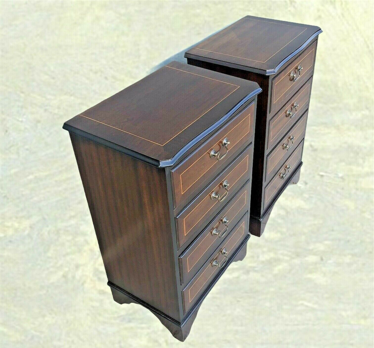 Handsome Pair Of Vintage Mahogany Bedside Chests ( SOLD )