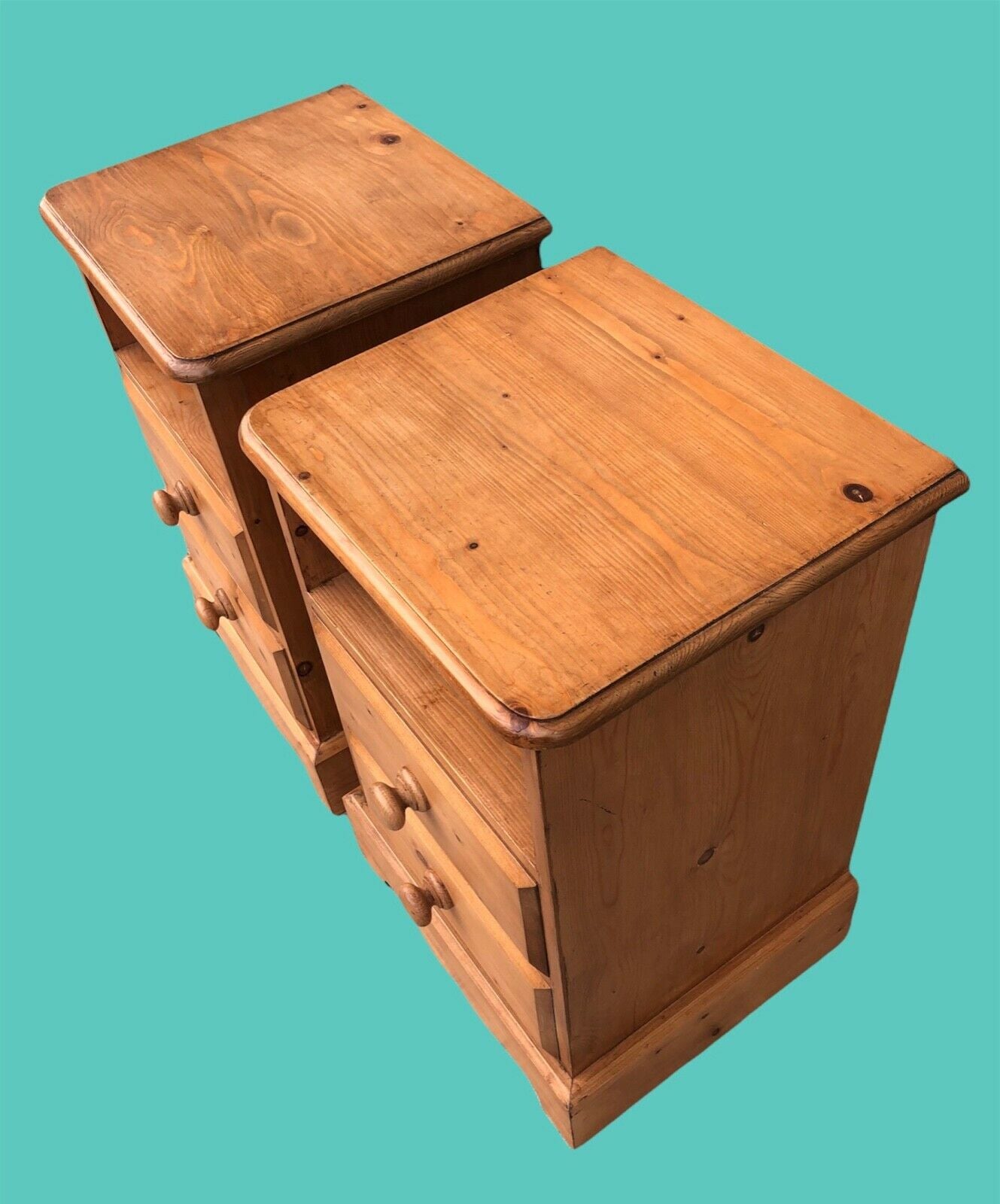 000998......A Pair Of Good Quality Pine Bedside Tables ( sold )