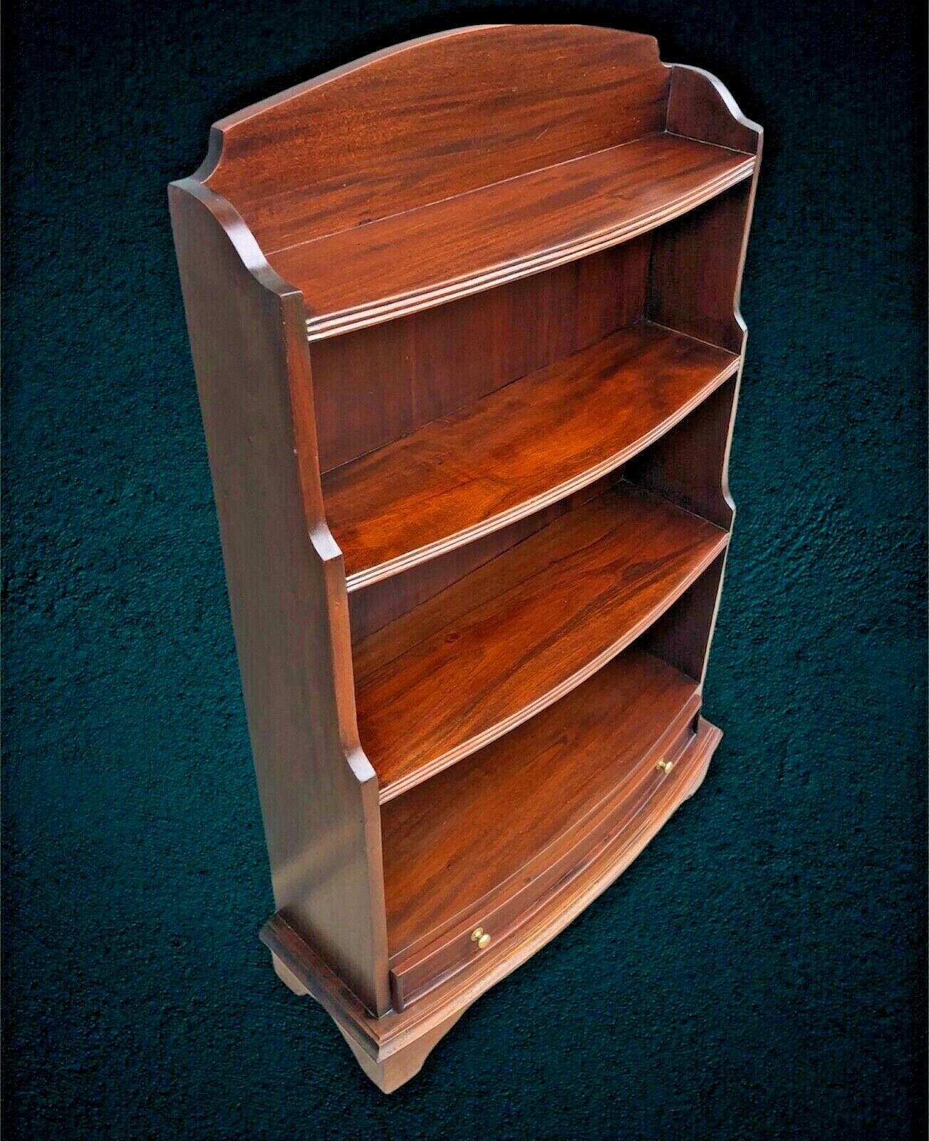 030.....Vintage Mahogany "Regency Style" Bookcase With Drawer