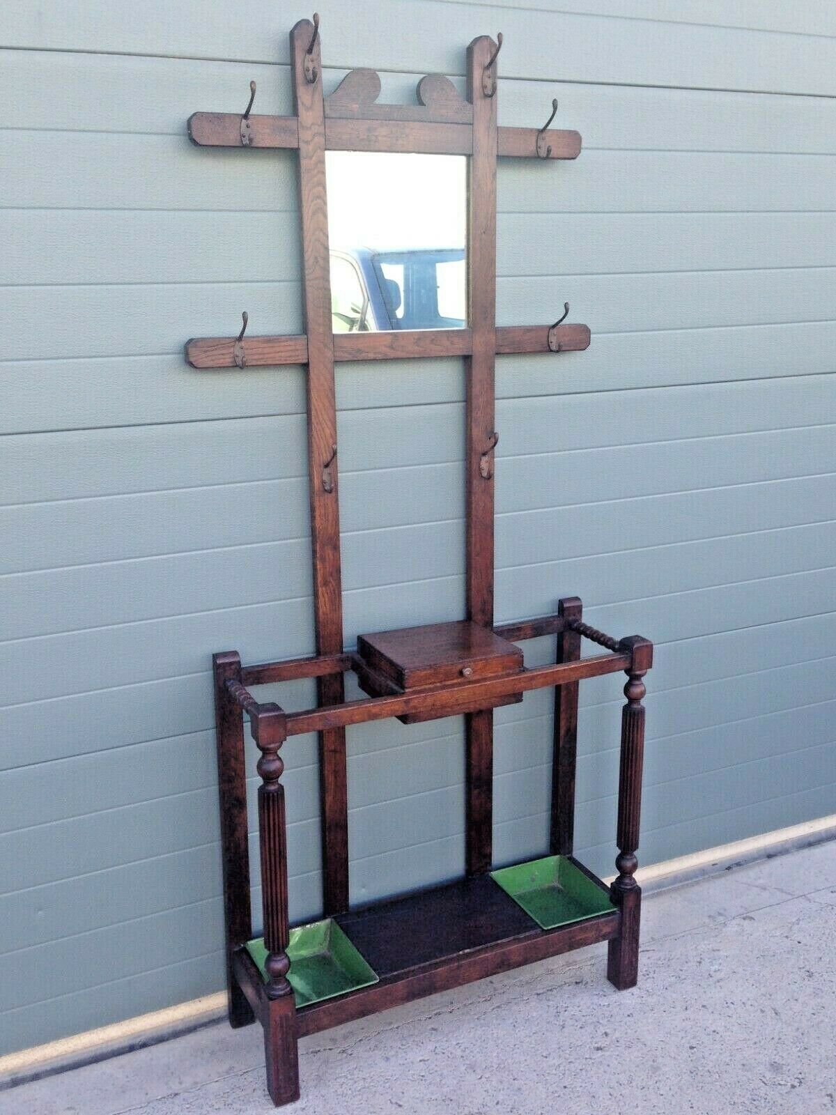 Unique Arts And Crafts Style Hall Stand / Vintage Coat Rack ( SOLD )