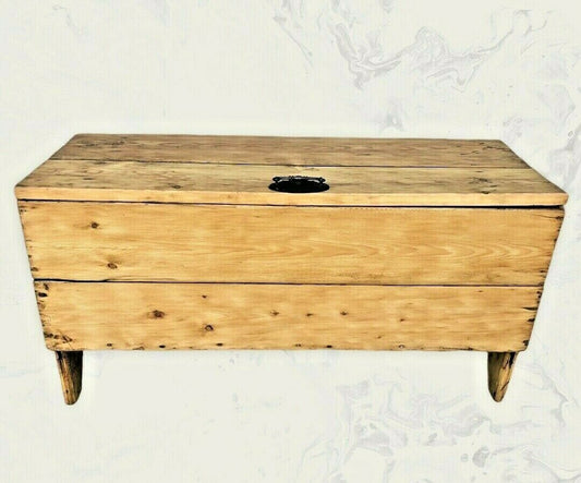 Antique Rustic Pine Coffer / Old Storage Chest ( SOLD )