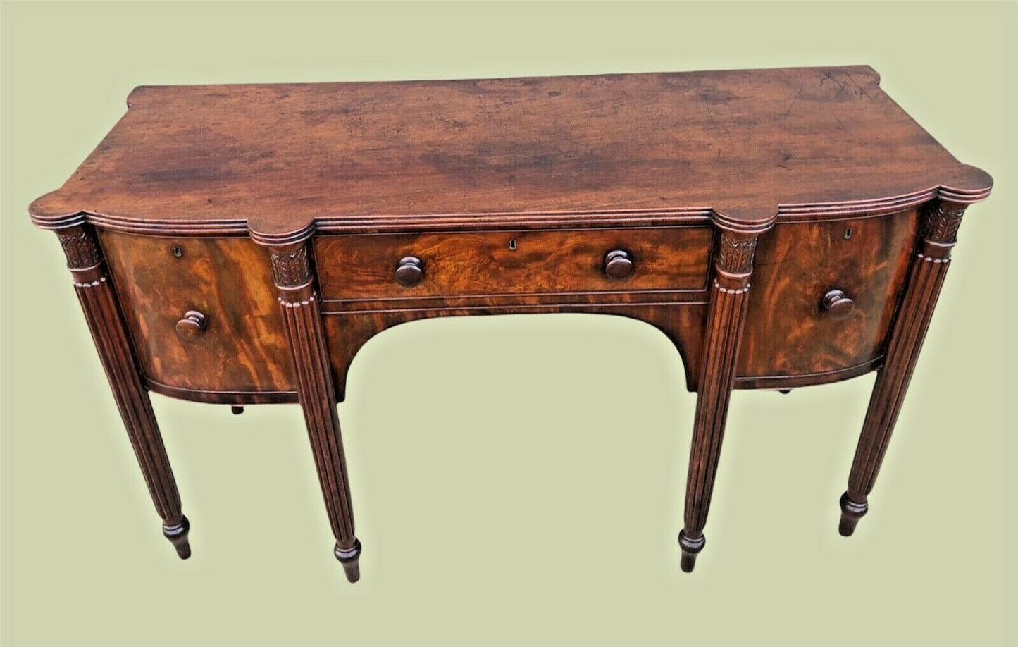 029.....Magnificent William IV Flame Mahogany Sideboard ( sold )