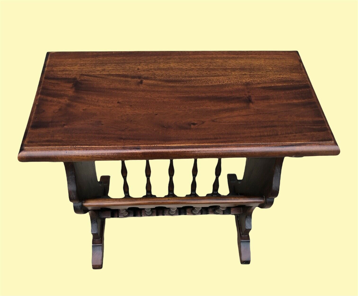 000993....Vintage Reproduction Solid Mahogany Magazine Rack ( SOLD )