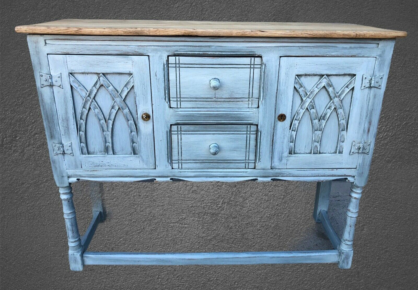 Gorgeous Vintage Carved Oak Sideboard / Gothic Style Sideboard ( SOLD )