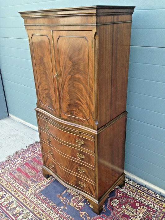 Handsome Vintage Flame Mahogany Drinks Cabinet / Vintage Cocktail Cabinet ( SOLD )